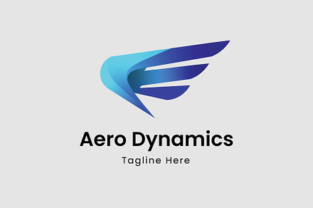 Aero Dynamics Wing Logo Template preview 2
