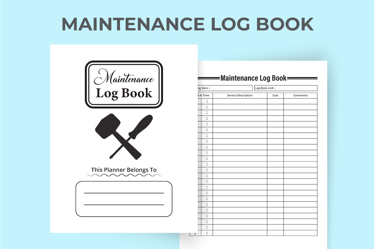 Maintenance log book KDP interior