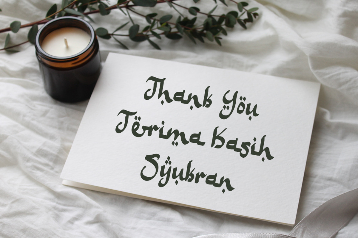Shalleh - Arabic Style, a Script Font by Akifatype. (Photo 7 of 7)