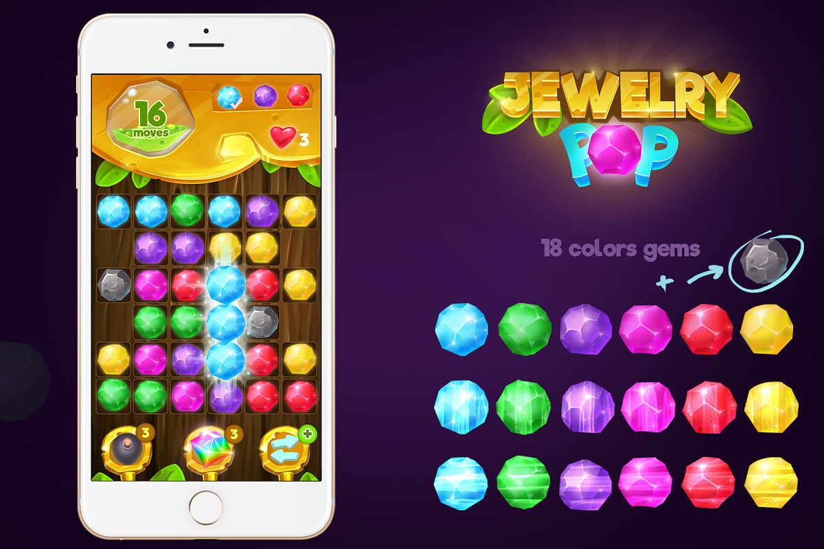 Jewelry Game Pack with Game Gems, a Templates & Theme by JUBO (Photo 4 of 4)