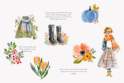 autumn clipart cozy cottage png, a Decorative Illustration by Patishop Art (Thumbnail 4 of 8)