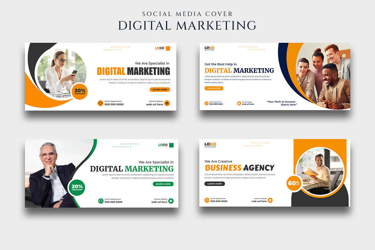 Digital Marketing Social media cover, a Social Media Template by Designgrove