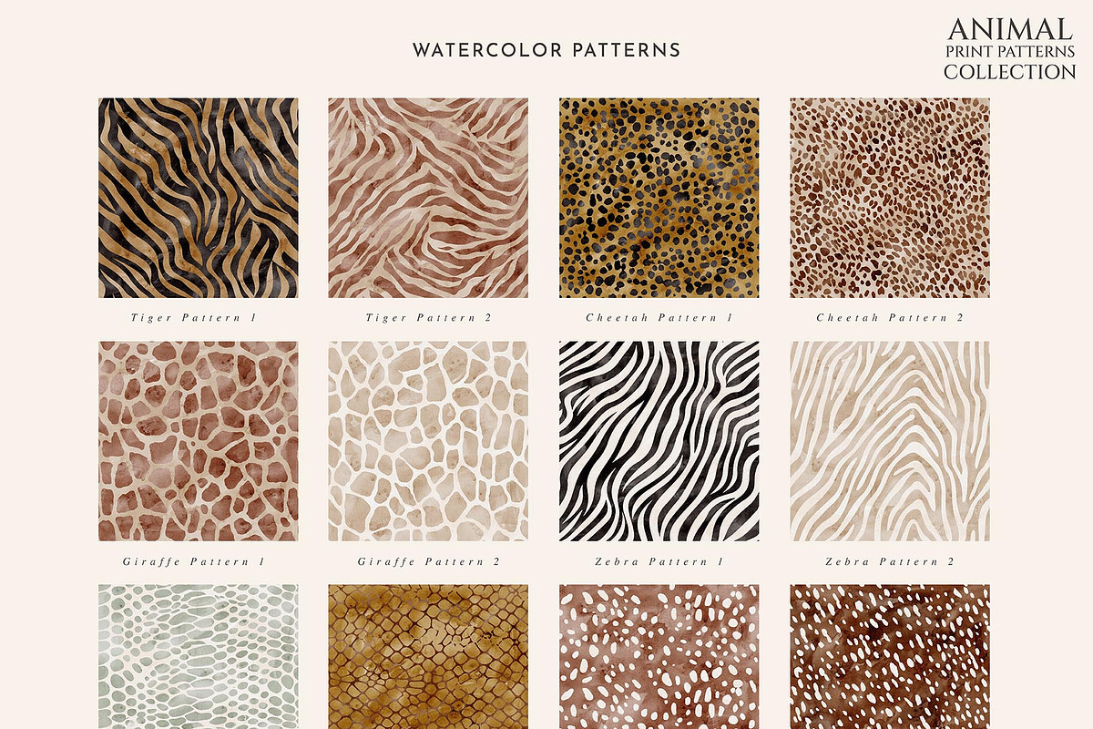 Animal Print Seamless Patterns, a Pattern Graphic by Julia Dreams (Photo 7 of 11)