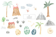 DINOSAUR watercolor clipart., an Animal Illustration by OlliArtDesign (Thumbnail 5 of 12)