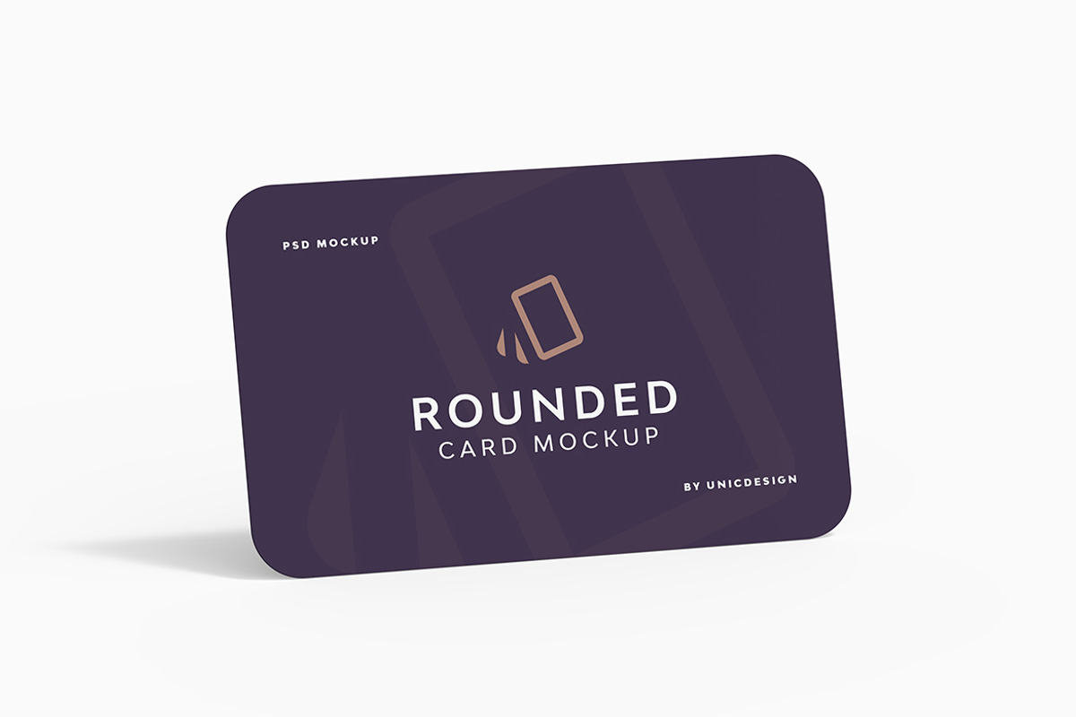 Rounded Card Mockup, a Mockup by UnicDesign (Photo 3 of 7)