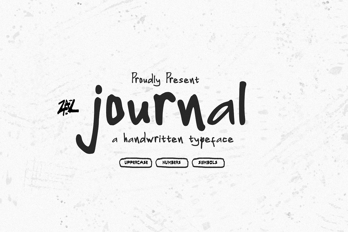 Journal Brush Handwritten Font, a Handwritten Font by ZAL STUDIO (Photo 1 of 4)