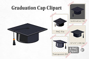 Graduation Cap Clipart, a Graphic by Artnoy (Thumbnail 1 of 5)