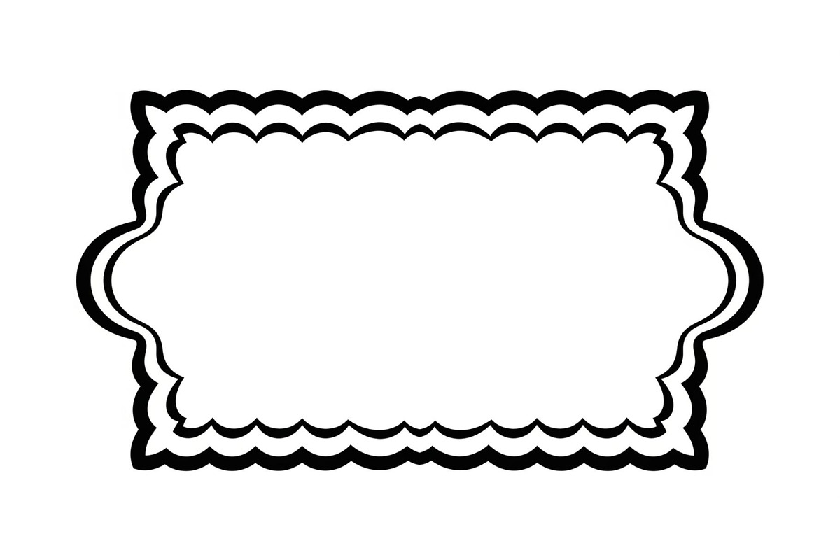 Wavy Scalloped Label Frame Bundle, an Illustration by musafir_fashion (Photo 41 of 51)