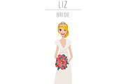 Bride Portrait Creator | Wedding Art, a Person Illustration by Lauren Lesley Studio (Thumbnail 13 of 29)