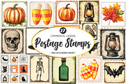 Halloween Postage Stamps Clipart Png, a Transportation Illustration by SinaCreation (Thumbnail 1 of 9)