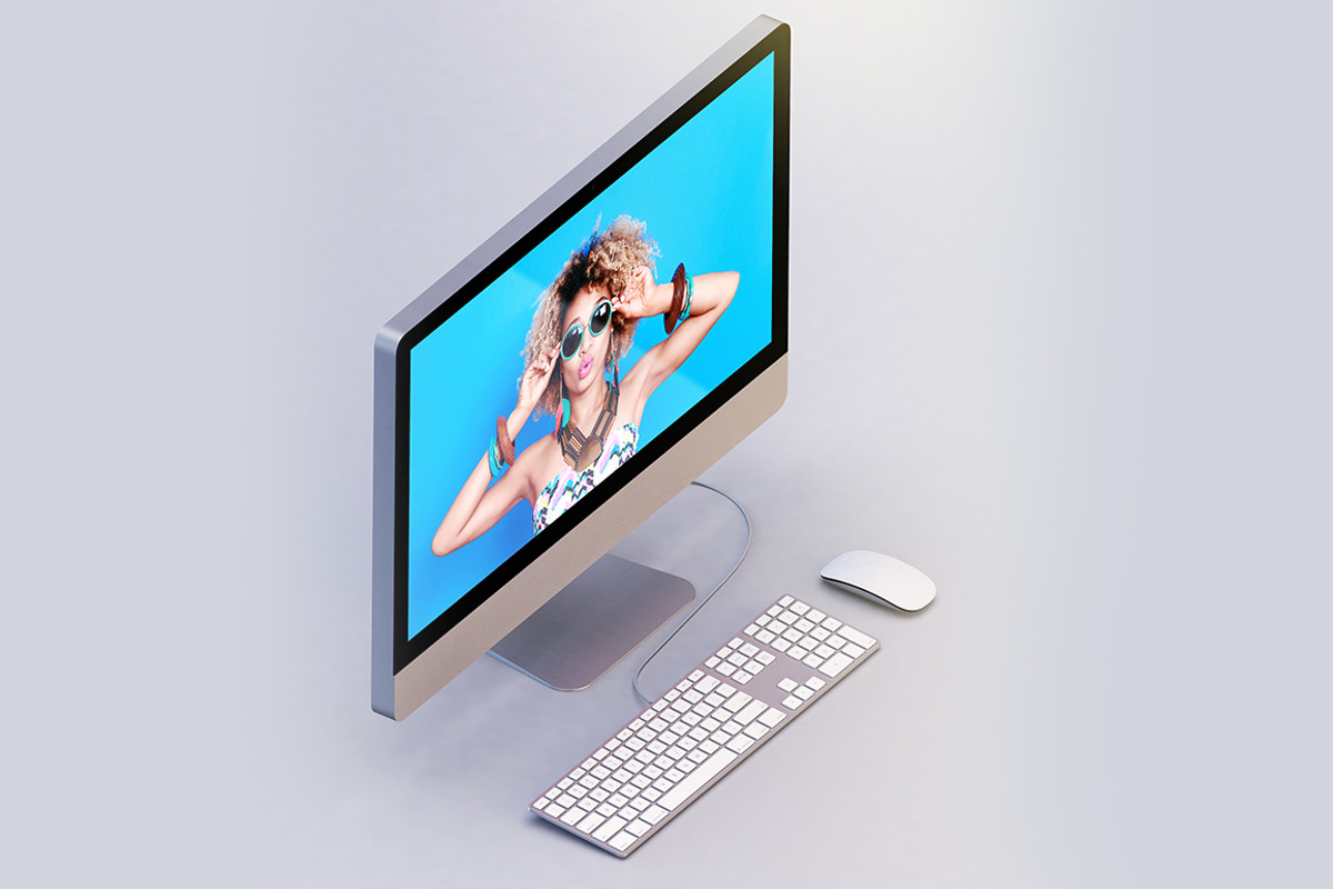 Imac Isometric Mock-up, a Mac Mockup by graystudio (Photo 3 of 4)