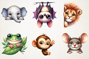 Quirky Animal Peeking Clipart, an Illustration by RobertsArt (Thumbnail 6 of 7)
