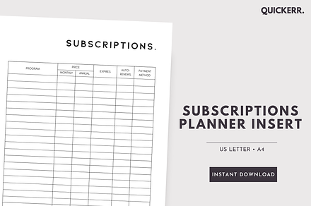 Subscriptions & Memberships Tracker