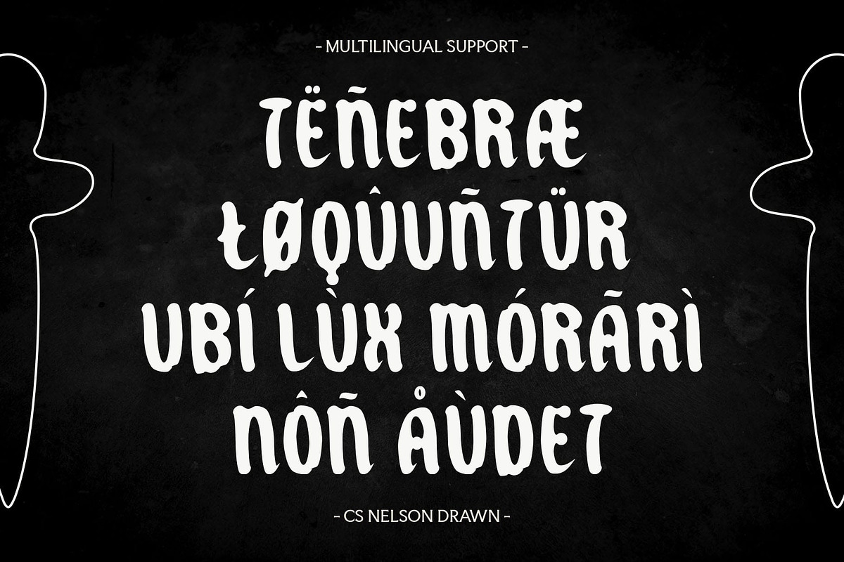 CS Nelson Drawn, a Blackletter Font by Craft Supply Co. (Photo 6 of 8)