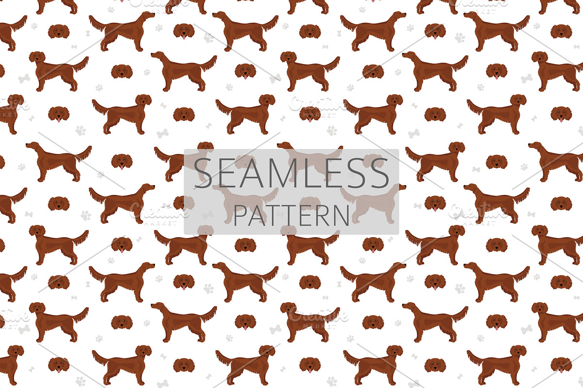 Irish Red Setter clipart, an Animal Illustration by pet design shop (Photo 4 of 8)