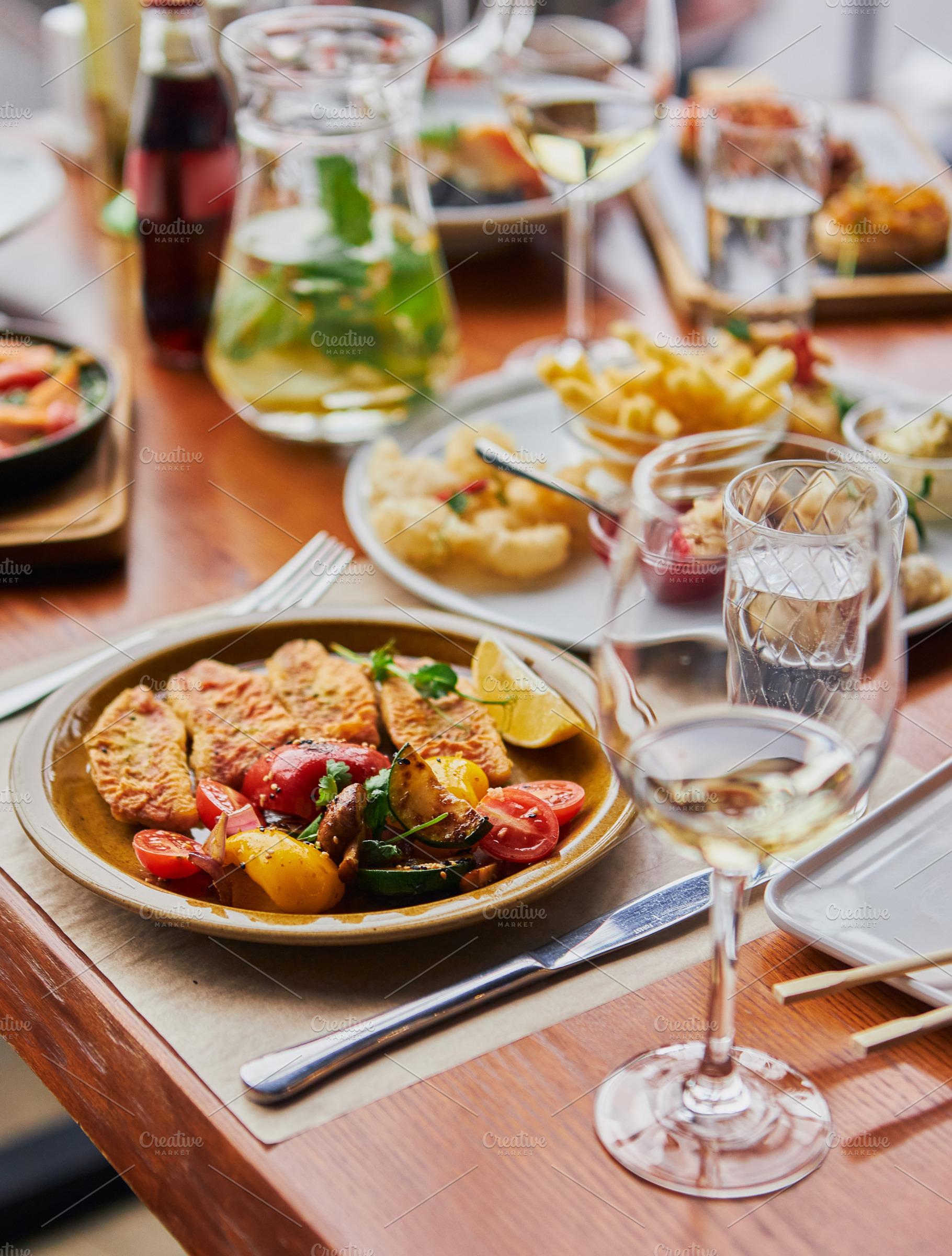Banquet table, delicious food, a Photo by BUTKO Magazine