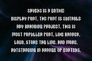 Sayexz - Gothic Display Font, a Sans Serif Font by QR Design Studio (Thumbnail 3 of 6)