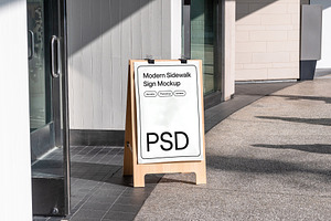 Sandwich Board Sidewalk Sign Mockup, a Mockup by Area Mockups
