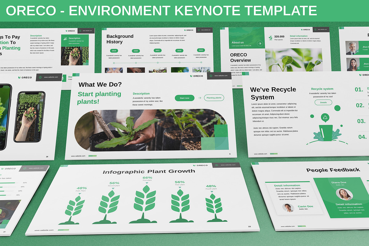Oreco - Environment Keynote Template, a Presentation Template by SlideFactory (Photo 1 of 4)
