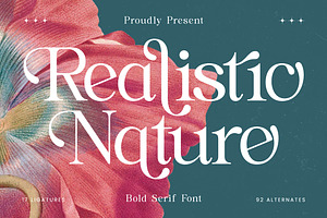 Realistic Nature Bold Serif, a Serif Font by timelesstype.co