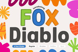 Fox Diablo: 4 Font Styles