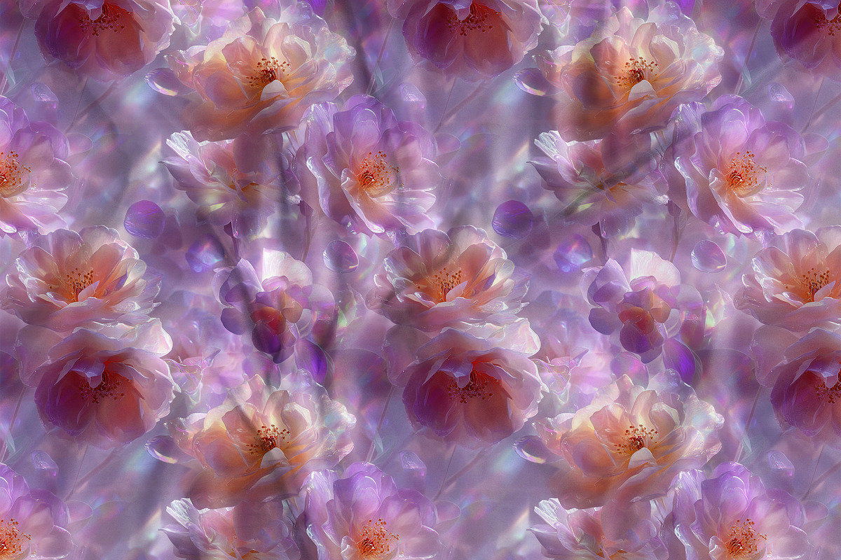 Ethereal Bloom Seamless Patterns, a Pattern Graphic by Olya Creative (Photo 7 of 10)