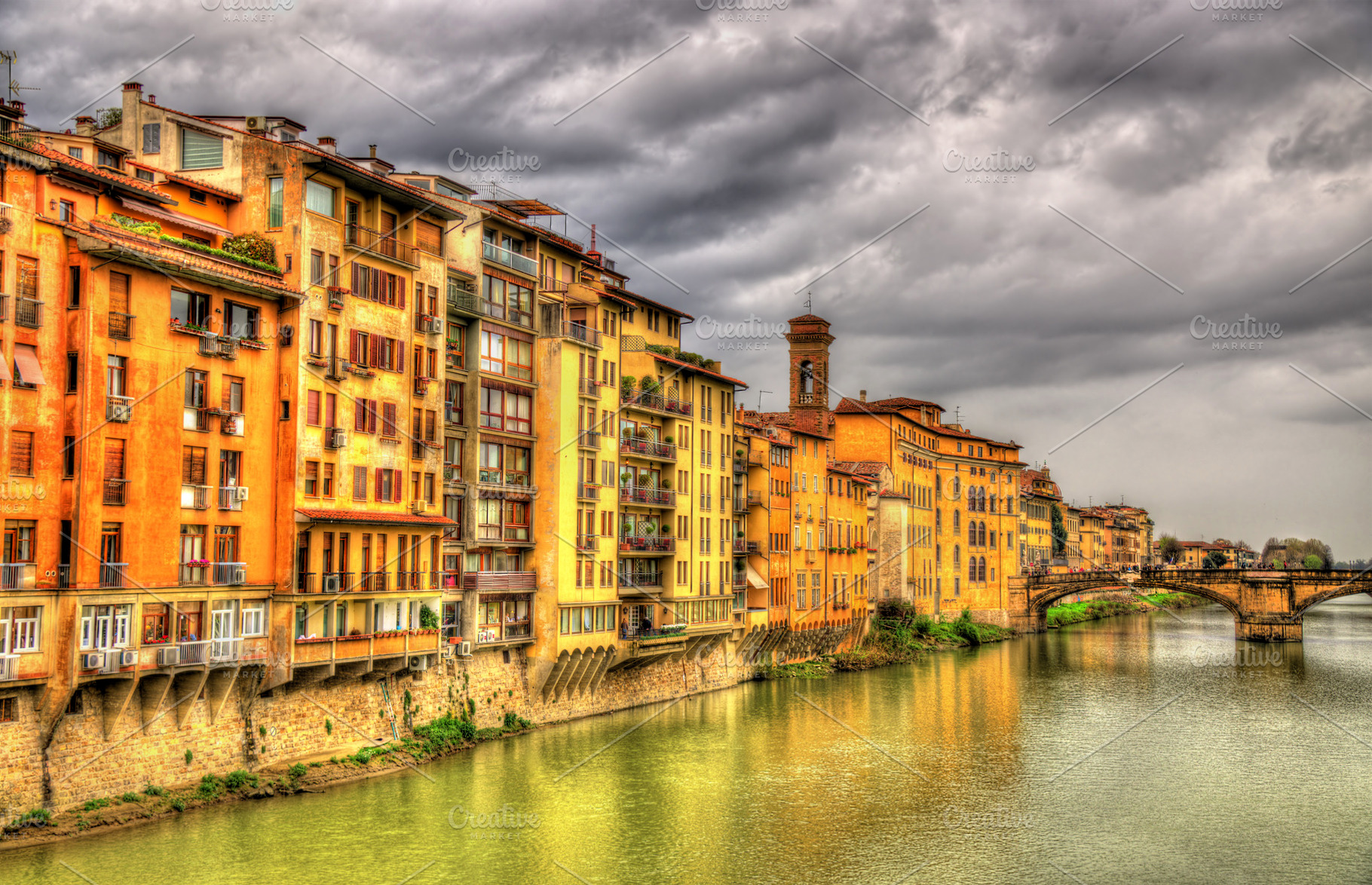 View of embankment in florence ita featuring florence, italy, and river, an Architecture Photo by Leonid Andronov
