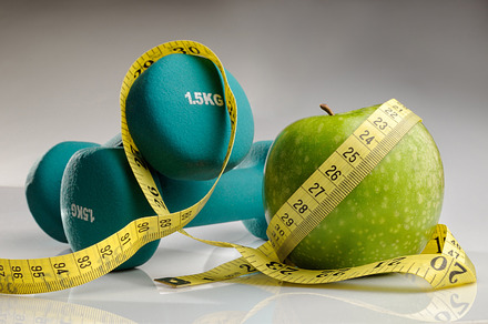 Healthy apple with measuring tape, a Health & Medical Photo by Davizro's Market