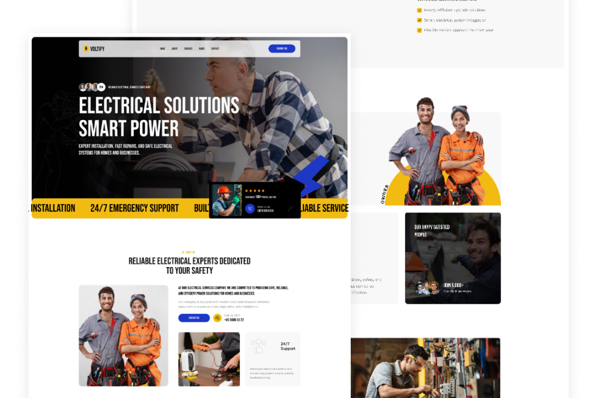 Electrician & Electrical Figma, an UI Kit Template by ArtGalaxy (Photo 4 of 4)