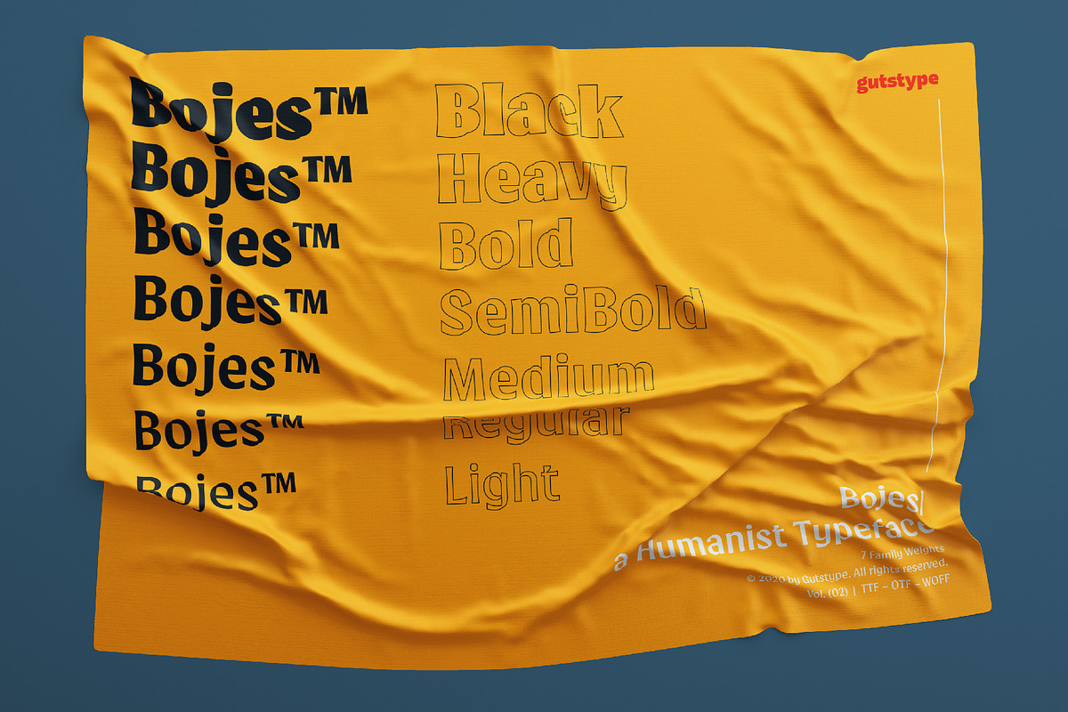 Bojes Typeface preview 2