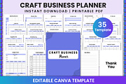 Craft Business Planner For Canva, a Stationery Template by Shumaya (Thumbnail 1 of 6)