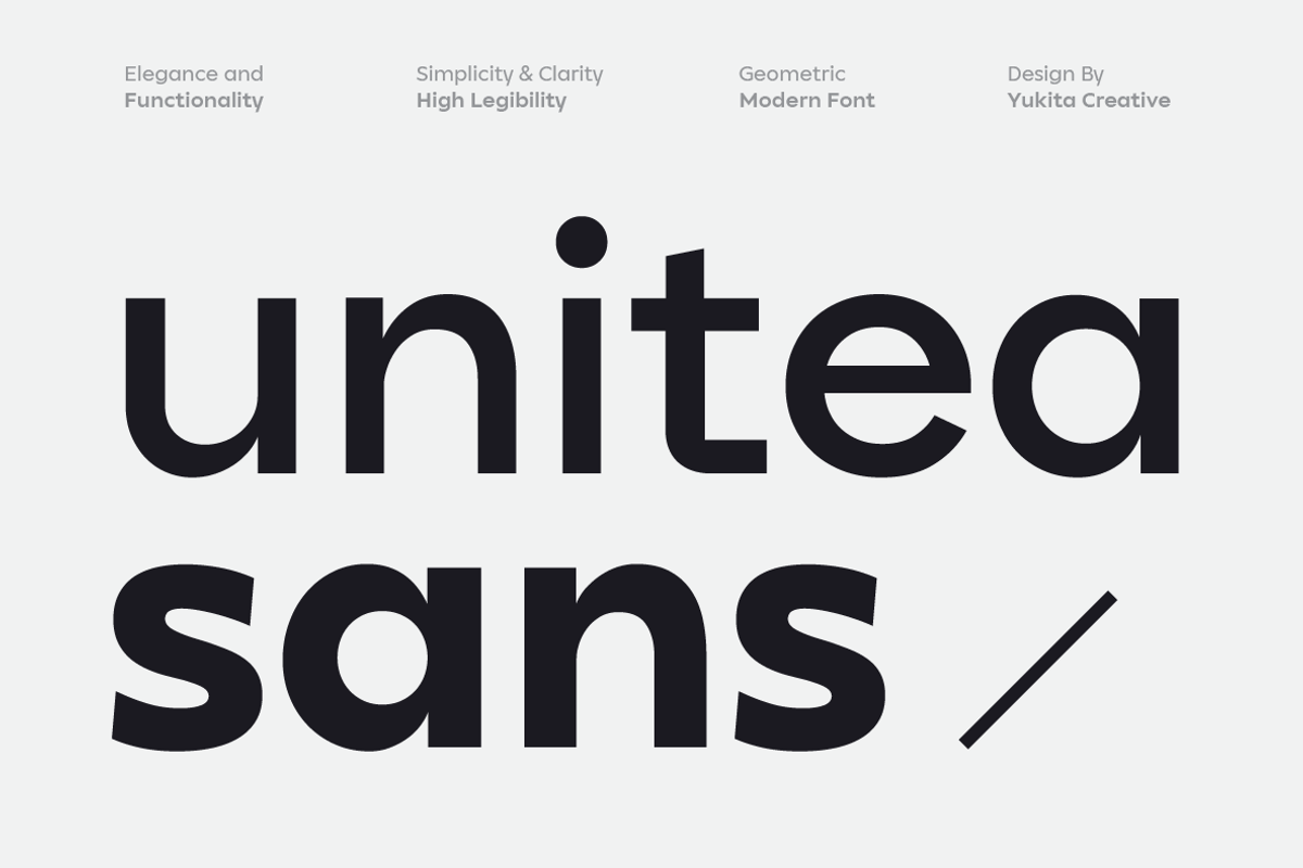 Unitea Sans Serif Family, a Sans Serif Font by Yukita Creative (Photo 1 of 12)