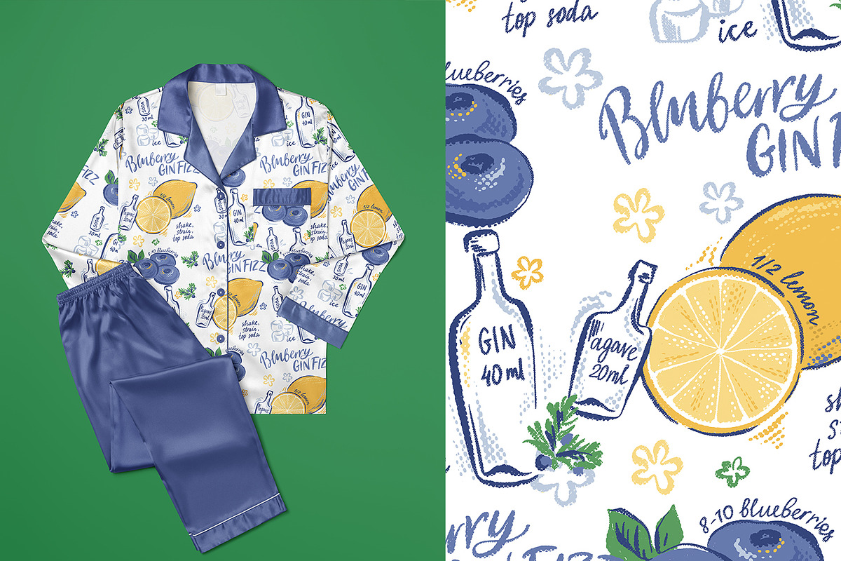 Cocktail O’Clock, a Pattern Graphic by HannaSymo (Photo 6 of 13)
