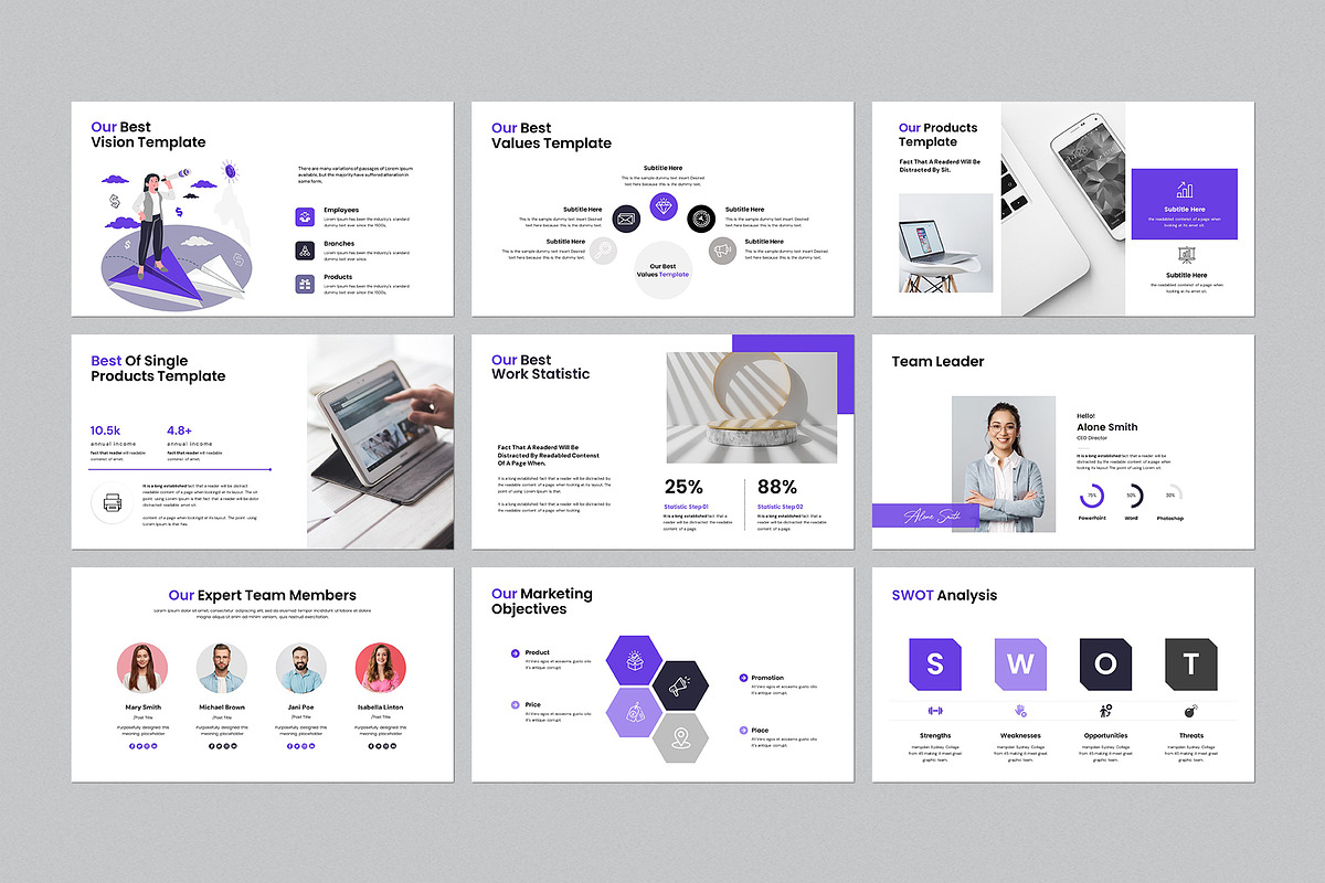 Business Deck PowerPoint Template, a Presentation Template by ...