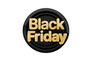 Black Friday 3D Badge