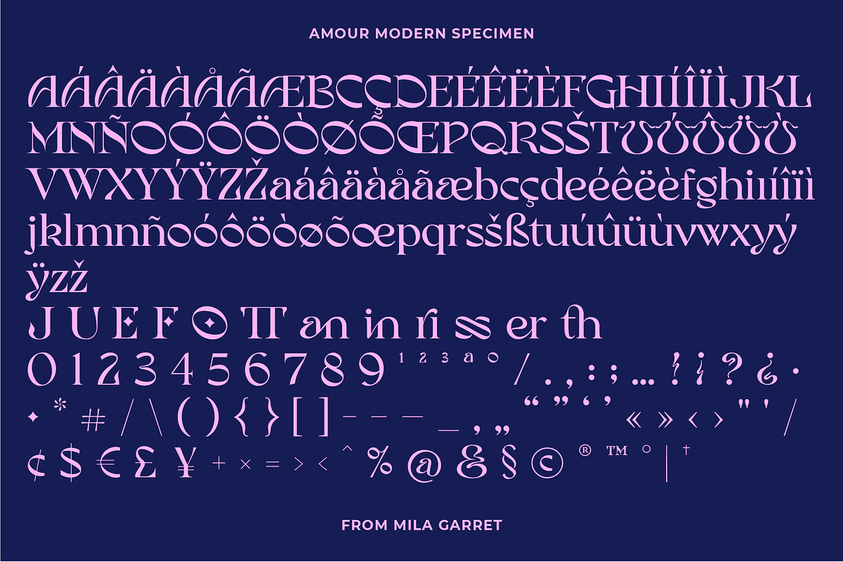 Amour Modern Display Logo Serif, a Sans Serif Font by Mila Garret (Photo 26 of 27)