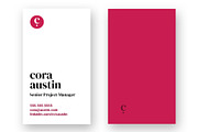 Cora - Business Cards, a Business Card Template by Sleeper Labs (Thumbnail 2 of 6)
