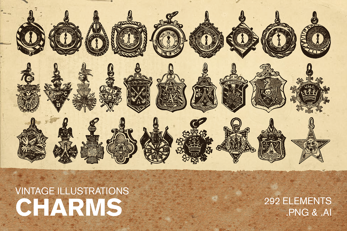 290+ Vintage Illustrations - Charms, an Illustration by Meglenov (Photo 1 of 6)