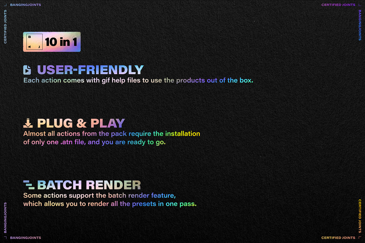 Certified Joints - PS Actions Bundle, an Action Add-On by bangingjoints (Photo 2 of 54)