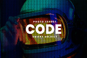 Binary Code Photo Effect, a Layer Style Add-On by Svaha Graphic Studio (Thumbnail 1 of 5)