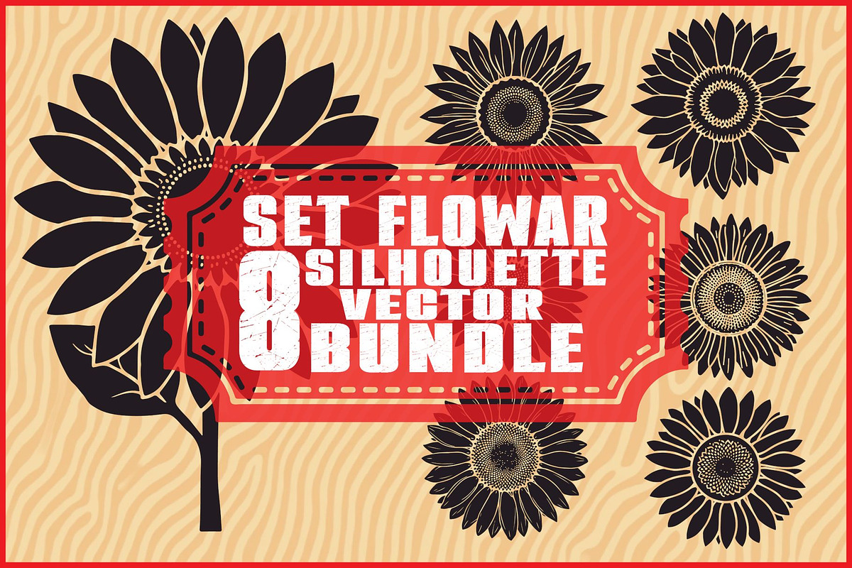 Floral Flower Vector Collection, an Illustration by Designer_Momina (Photo 1 of 9)