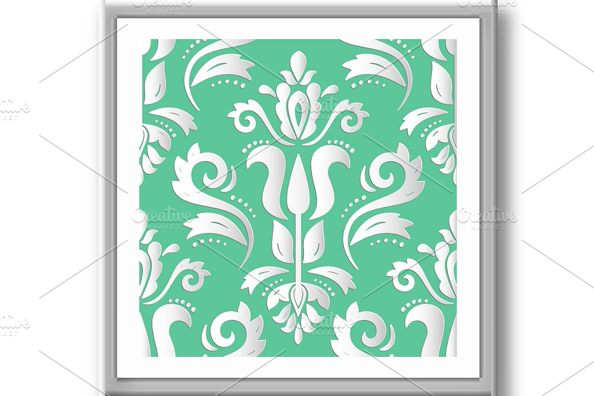 Seamless Vector Oriental Pattern, a Decorative Illustration by FineArtStudio (Photo 3 of 3)