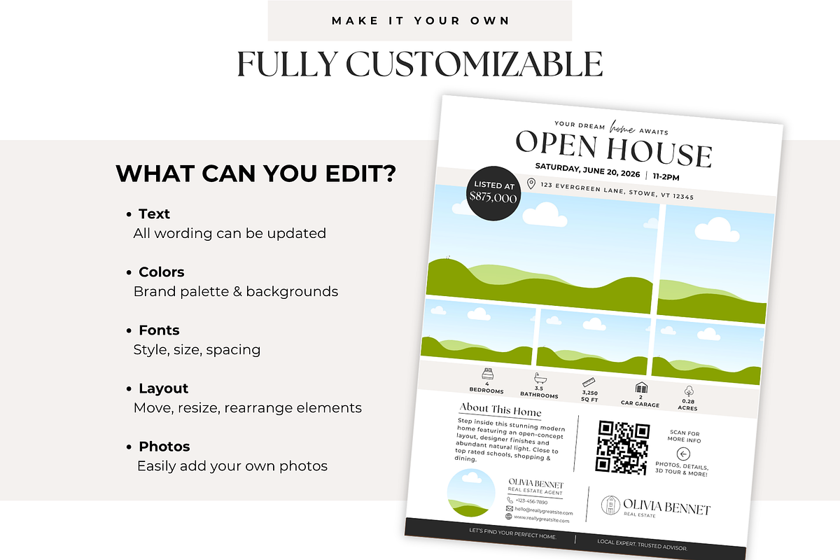 Real Estate Open House Flyer, a Flyer Template by BrandhavenStudio (Photo 7 of 12)