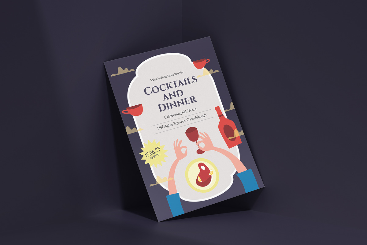 Dinner - Party Invitation, an Invitation Template by VUNIRA (Photo 2 of 2)