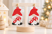 Christmas Gnome Earrings Embroidery, an Object Graphic by Craft Nest (Thumbnail 1 of 4)