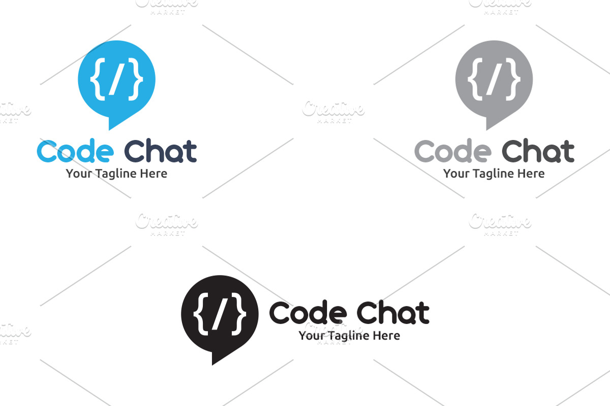 Code Chat - Logo Template, a Branding & Logo Template by Martin-Jamez