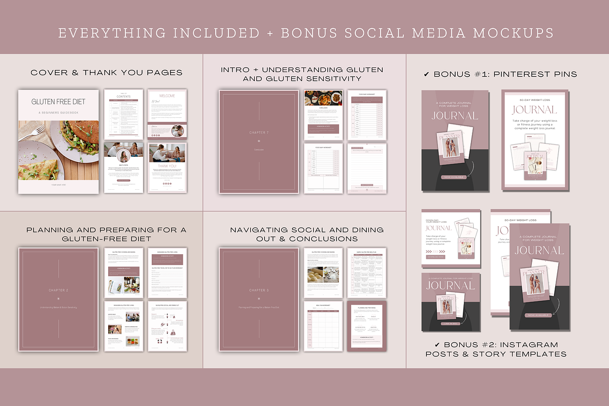 Gluten-Free Beginners eBook | Canva, a Magazine Template by Designs by Darowan (Photo 4 of 10)