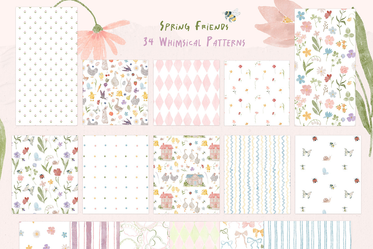 Spring Friends- Whimsical Bundle