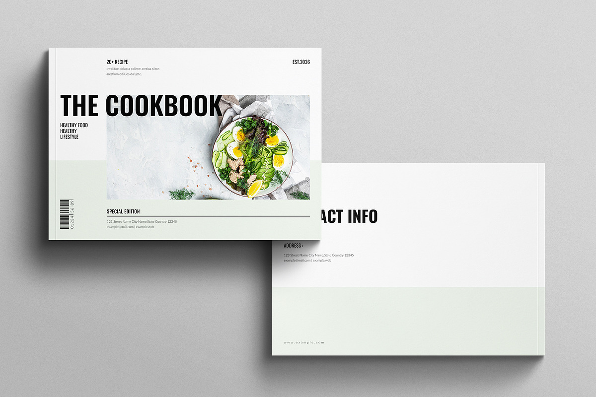 Cookbook Recipe Book Landscape, a Brochure Template by E-Type (Photo 7 of 7)