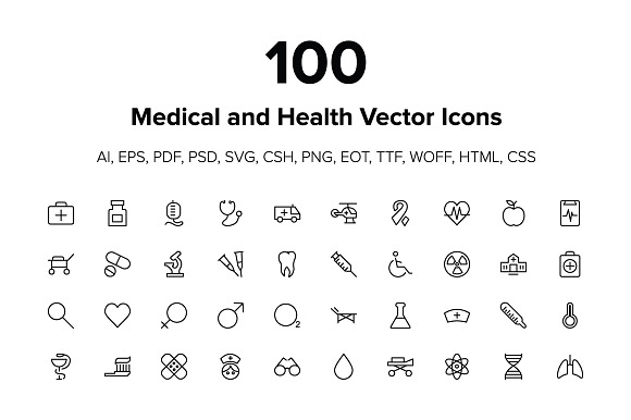 Medical And Health Vector Icons